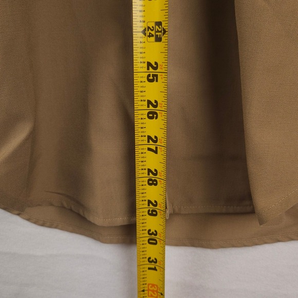 Vintage Creighton USMC Shirt Khaki Tan Wool Blend‎ Button Up Mens Large 16.5 USA - Picture 7 of 9